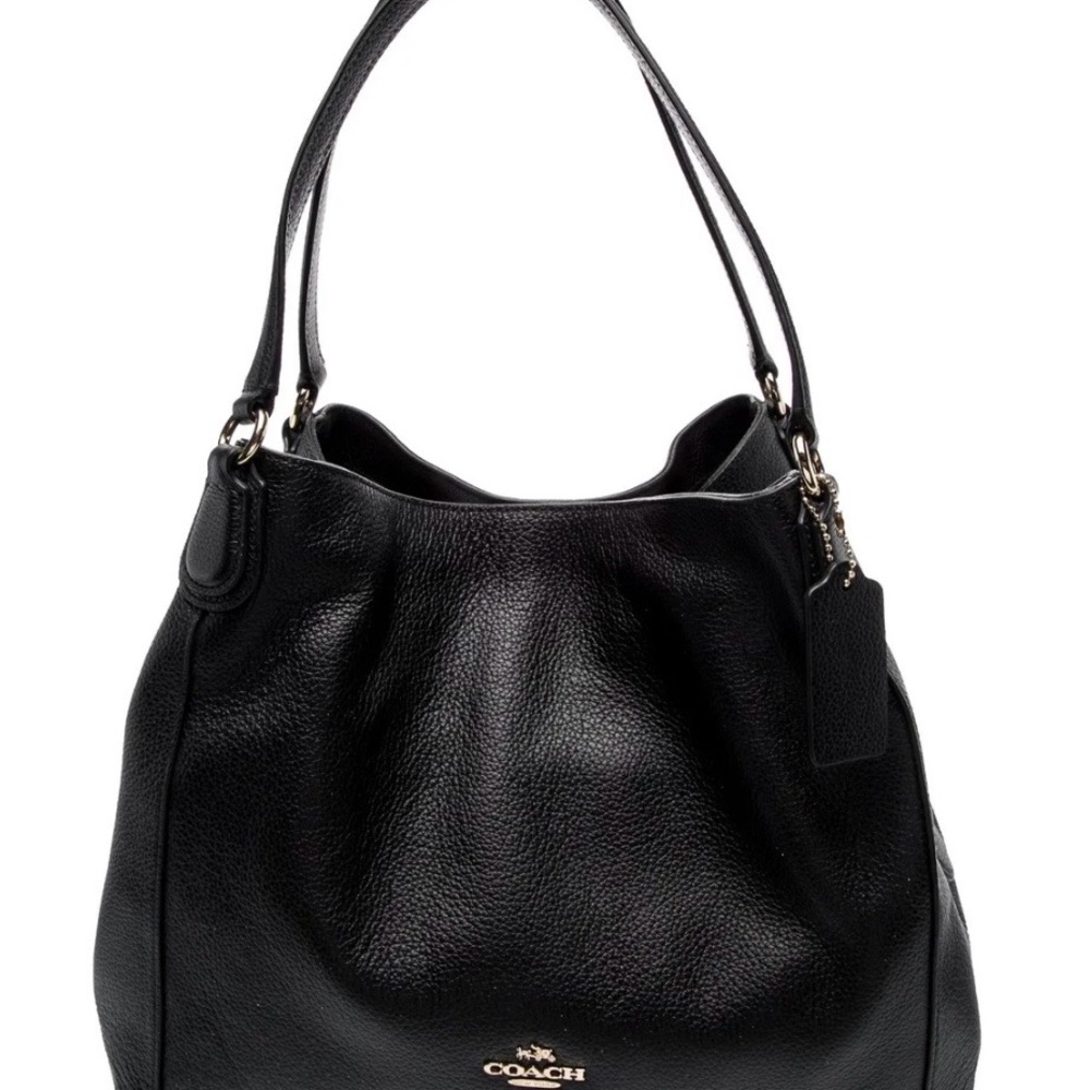Coach Elegant Black Leather Hobo Bag